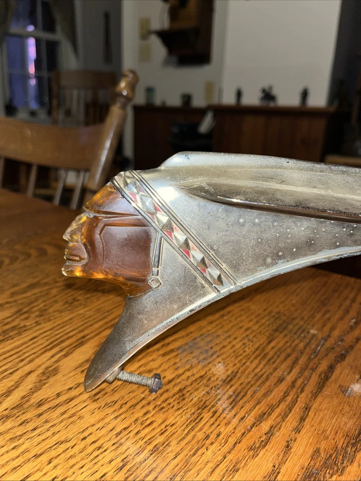 Pontiac Chief Chieftain Lucite 1949 cara capucha adorno Hot Rod Rat Rod antiguo Foto 4 de 4