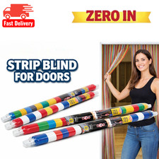 Coloured PVC Strip Blind Fly Door Curtain Indoor Flying Insect Screen 90cm x 2M