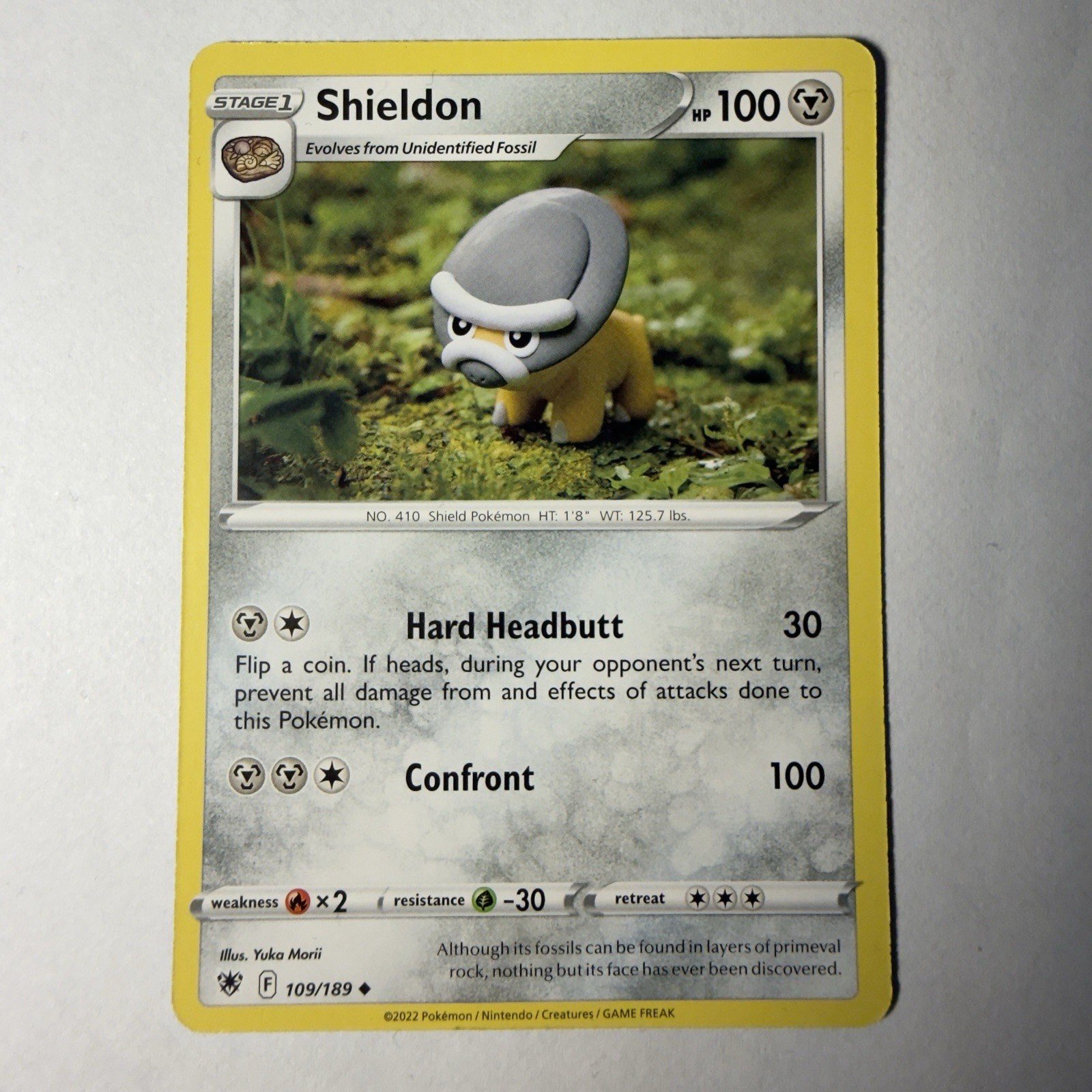 Shieldon 109/189 Uncommon Astral Radiance Near Mint Pokemon Card TCG Yuka Morii