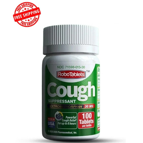 RoboTabs Cough Suppressant Dextromethorphan 30mg 100 Tablets