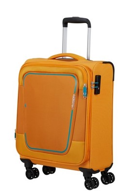 Pulsonic  Spinner S, Erweiterbar Handgepäck, 55 cm, 40.5/43.5 L, Gelb Sunset ...