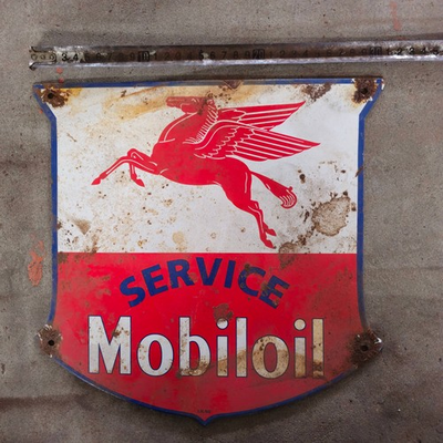 #ad #ad VINTAGE SERVICE PEGASUS OLD US GASOLINE OIL GAS PUMP ENAMEL PORCELAIN SIGN $104.99
