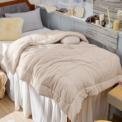  Comforter Duvet Insert - Quilted Comforters Size, All Season Twin XL Beige