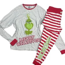 Pigiama uomo Grinch Natale Holiday M L manica lunga pantalone grinch stola