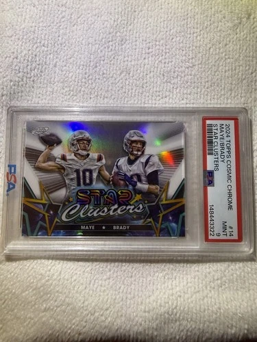 2024 TOPPS COSMIC CHROME STAR CLUSTERS #14 TOM BRADY DRAKE MAYE ROOKIE RC PSA 9
