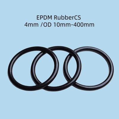 EPDM Gummi O-Ringe Schnurstärke 4mm Oring Dichtungsringe Dichtring OD 10mm-400mm