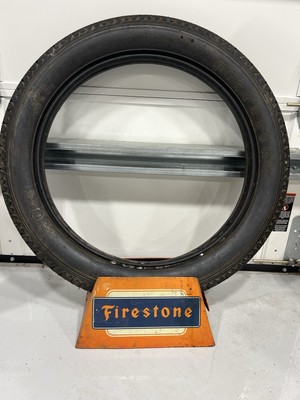 Vintage Rare Firestone Tire Stand Display With Original Firestone