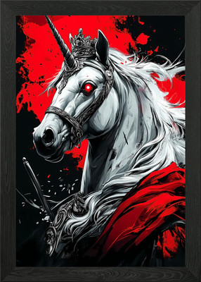 Royal Unicorn Framed Wall Art Poster Canvas Print Picture