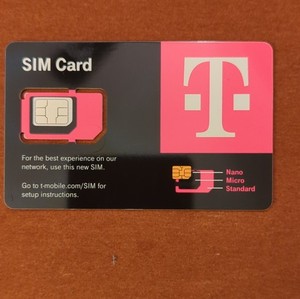 T-Mobile Triple Cut SIM Card Nano Micro Standard ZZZ260R070 Prepaid