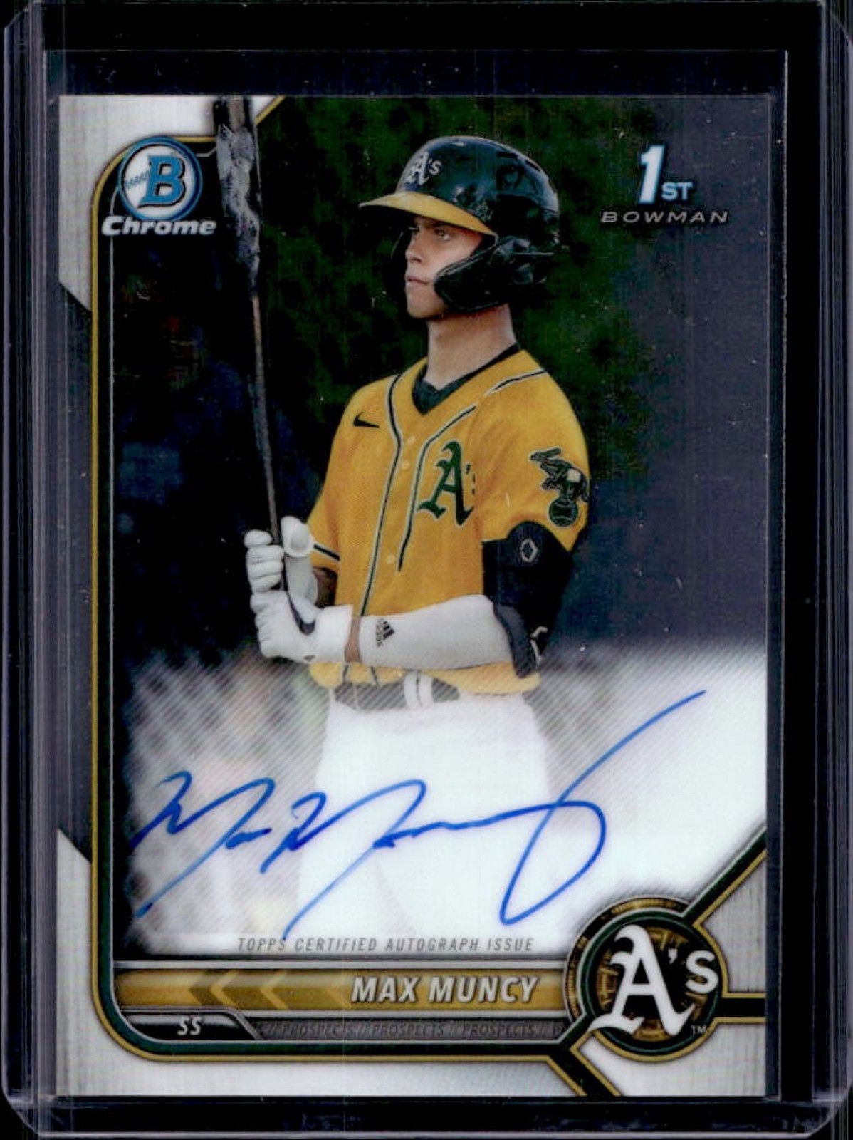 2022 Bowman Max Muncy Chrome Auto 1st Prospect #CPA-MMU Athletics