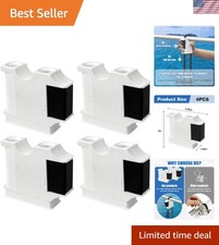 Boat Fender Hanger, Boat Rail and Cleat Fender Clips 4 Pack White, Quick Conn...