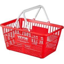 Shopping Basket, Set of 20, 21L Durable Plastic Grocery Basket with Handle and S
