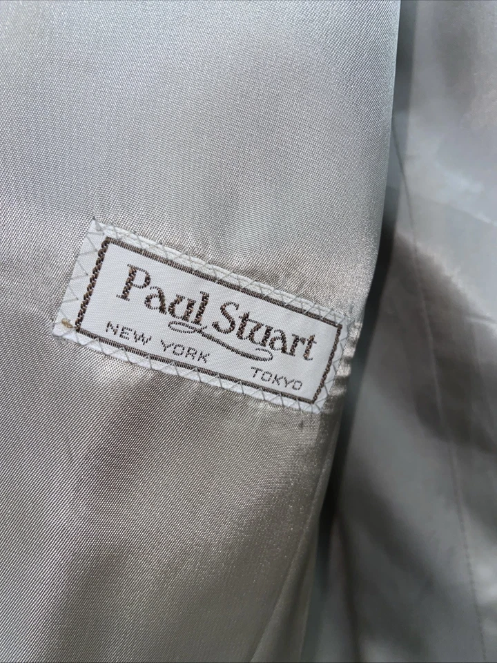 Blazer Paul Stuart Vintage Botón Único Sin Cuello Talla 14 R Foto 3 de 4