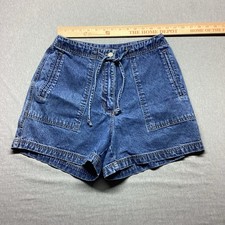Women s Vintage Bill Blass Jeans Shorts Size 6 Denim Tie Closure Button Zipper