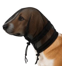 Foxtail Mask for Dogs, Mesh Dog Muzzle Adjustable Breathable, Black XS