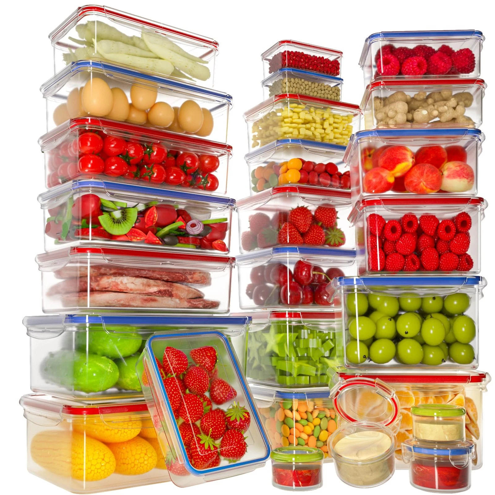 52-Piece Large Food Storage Containers with Lids Airtight, Health Material 85...