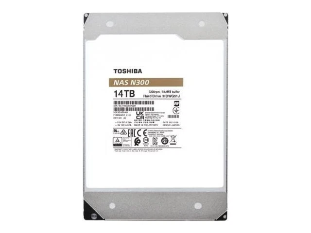 14TB TOSHIBA NAS Festplatte 3,5" 7200rpm 512MB Cache CMR HDWG51E HDEXZ12ZNA51