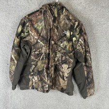 Field Stream Jacket Youth Medium Brown Camo Hooded Insulated Hunting Parka