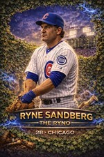 Ryne Sandberg Custom Art Card The Ryno Chicago Baseball Sports Trading Card