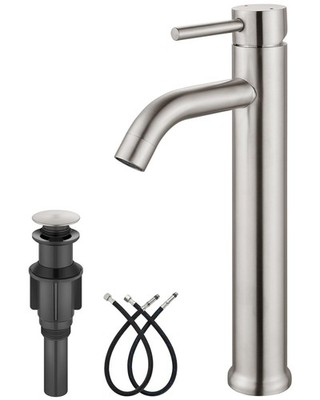 Aolemi Vessel Sink Faucet   SUS304 Stainless Steel Tall Bathroom Faucet,Singl...