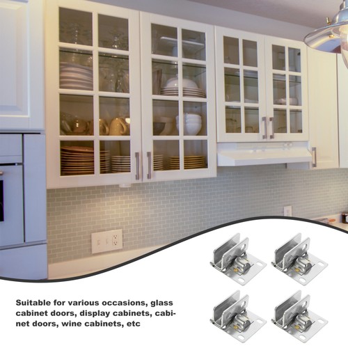 4 Pack Glastürscharniere Glasscharnier Für Schrank Clipscharnier Glastüren - Bild 9 von 12