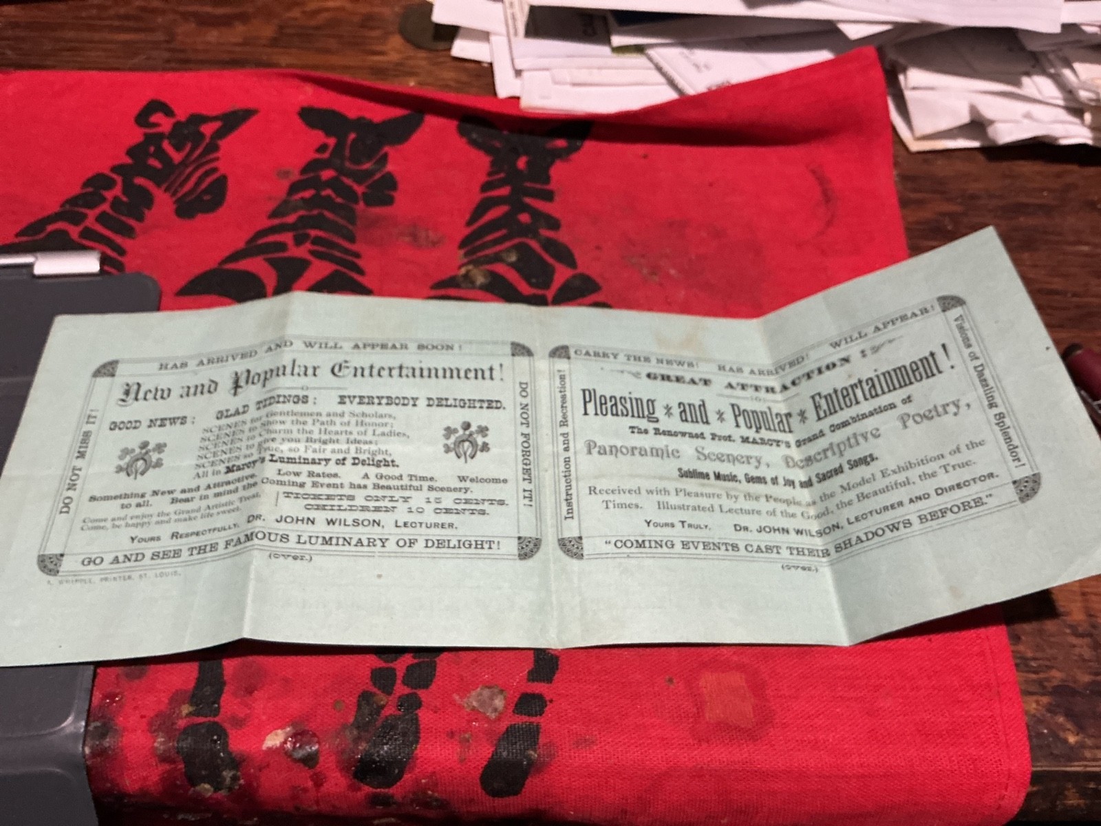 Flyer for 19th-Century Revival Meeting, Belton, Missouri North ME Church