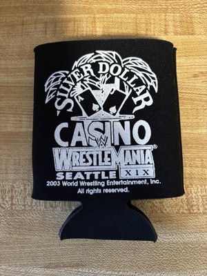 WWE Wrestlemania XIX Can Koozie Silver Dollar Casino BATTLE IN SEATTLE