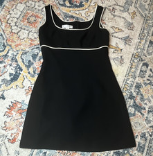 Vintage bebe San Francisco Black Empire Shift Dress Made in USA Sz 2P