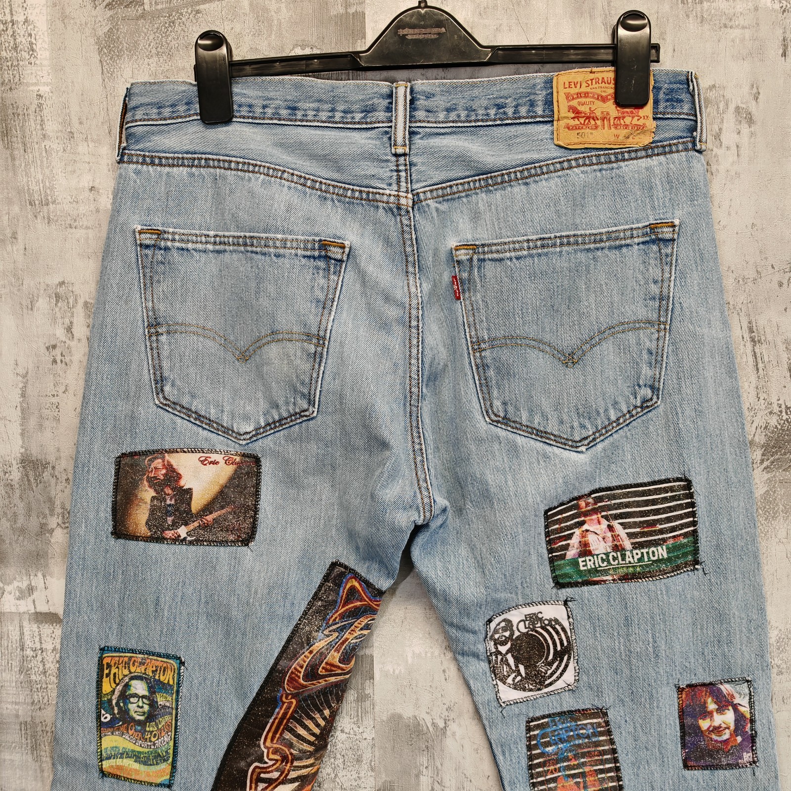 Levi’s 501 Custom Patchwork Jeans Eric Clapton Ro… - image 7