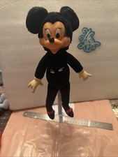 Vintage Applause Minnie Mouse Doll 8" Plush Disney Rubber Face Walt Disney