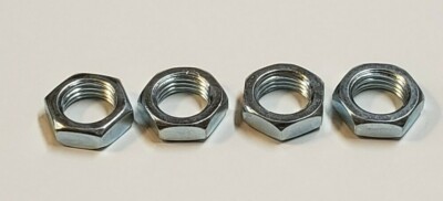 SET OF 4 HEAVY STEEL HEX LOCKNUTS 1/4IP THREADS FOR 1/2'' LAMP PIPE 57035J