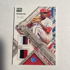 2022 Panini Diamomd Kings Josiah Gray 3 Color Dual Patch Platinum /25 Nationals