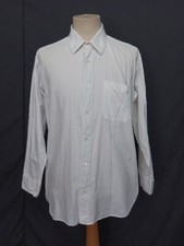 dunhill White Pinstripe Woven Cotton Mens Dre...
