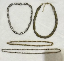 Estate Find Lot Of Thick/Heavy  Necklaces X 4.