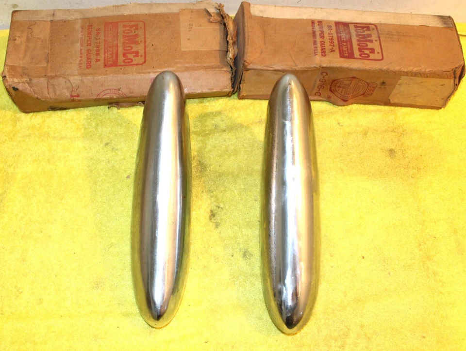 Ford Custom Deluxe Crestliner 1949 1950 convertible nuevo de lote protector de parachoques delantero cromado Foto 2 de 4