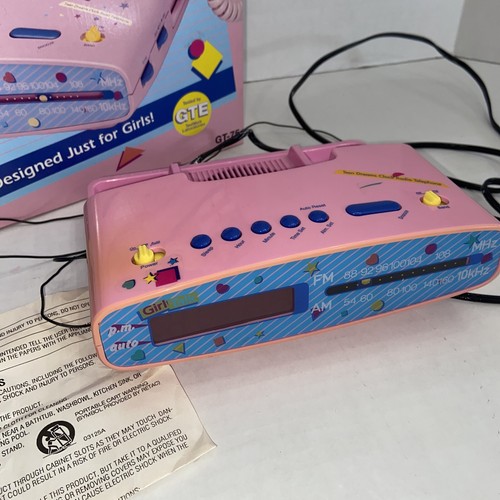 Girl Talk Teen Dreams Clock Radio Telephone 1992 CLOCK RADIO WORKS No Receiver - Picture 2 of 22