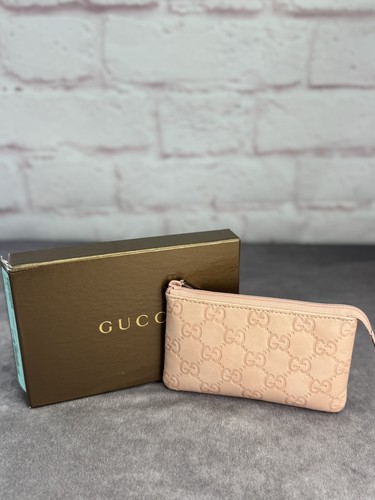 Gucci Guccissima Soft Pink Leather Coin Purse