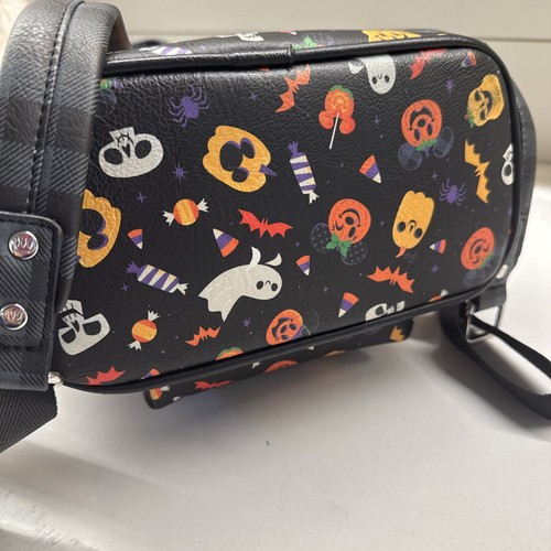 DISNEY Parks LOUNGEFLY Halloween Black w/ Ears Treats Mini Backpack-New - Picture 6 of 8