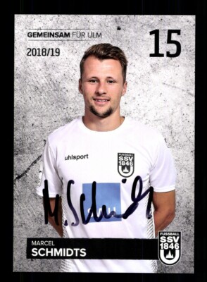 Marcel Schmidts Autogrammkarte SSV Ulm 1846 2018-19 Original Signiert