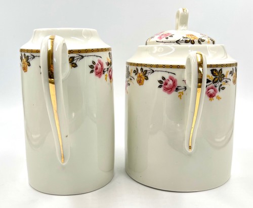 RARE T.L.B. LIMOGES LARGE CREAM & SUGAR SET; GREEN ROOSTER MARK; EXCELLENT COND - Picture 7 of 12