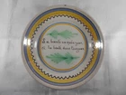 (718) SUPERB 19TH CENTURY MALICORNE EARTHENWARE TALKING PLATE
