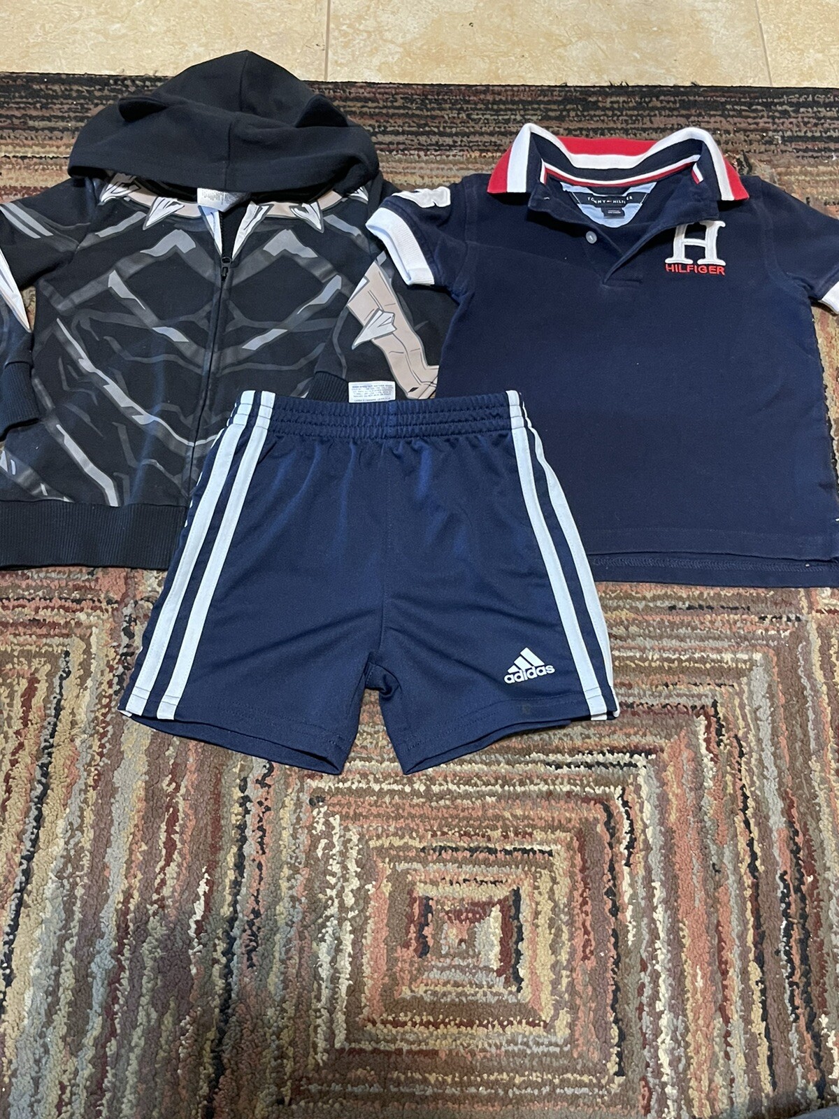 Set Of 3 Toddler 2-3t Hoodie Shorts T-shirts  Marvel Adidas Hilfiger