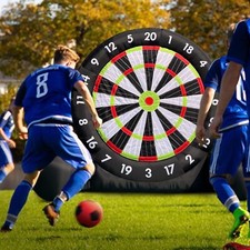 OZIS Giant 10ft Inflatable Football Dart Board Set with 8 Footballs,350W Blower