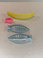 Vintage BANANA CLIP Barrettes Hair Clips Butterfly Clip Pins Plastic Accessory