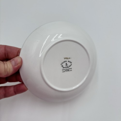 Royal Chelsea Golden Rose Floral Bone China England Small Trinket Dish 5.25” - Picture 6 of 9
