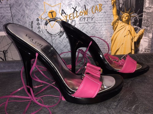 VIA GILIOLI Damen Schuhe Gr.37 Stilettos-Absatz pink Sandalen Plateausandaletten - Bild 7 von 12