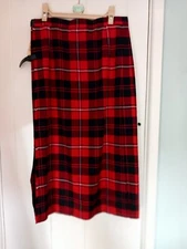 NEW Scottish Ladies tartan new pure wool kilt, Kinloch Anderson size 16