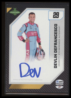2024 Parkside IndyCar Signature Series Black #SSDD Devlin Defrancesco Auto 10/10