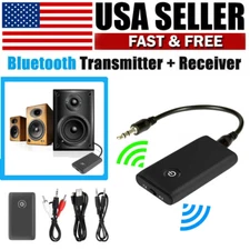2 IN 1 Bluetooth 5.0 Transmitter Receiver Wireless Audio 3.5mm Jack Aux Adapter