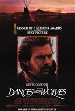 DANCES WITH WOLVES Movie POSTER 27x40 B Kevin Costner Mary McDonnell Graham